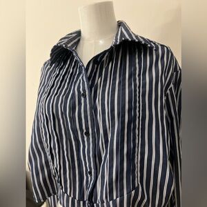 Cropped button down shirt